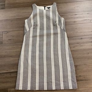 Ann Taylor woven dress black white boho